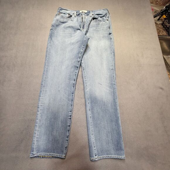 Gap 1969 Jeans Mens 30x29 Blue Slim Straight Leg Distressed Denim - Picture 1 of 11